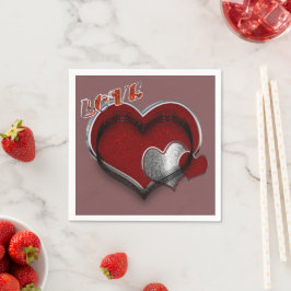 Servilleta De Papel Cocktail estándar Heart Magic Rust Napkin