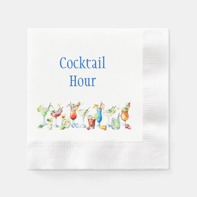 Servilleta De Papel Cocktail Hour Cocktail Napkins (Anverso)
