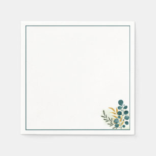 Servilleta De Papel Cocktail Minimalista Verde Botánico