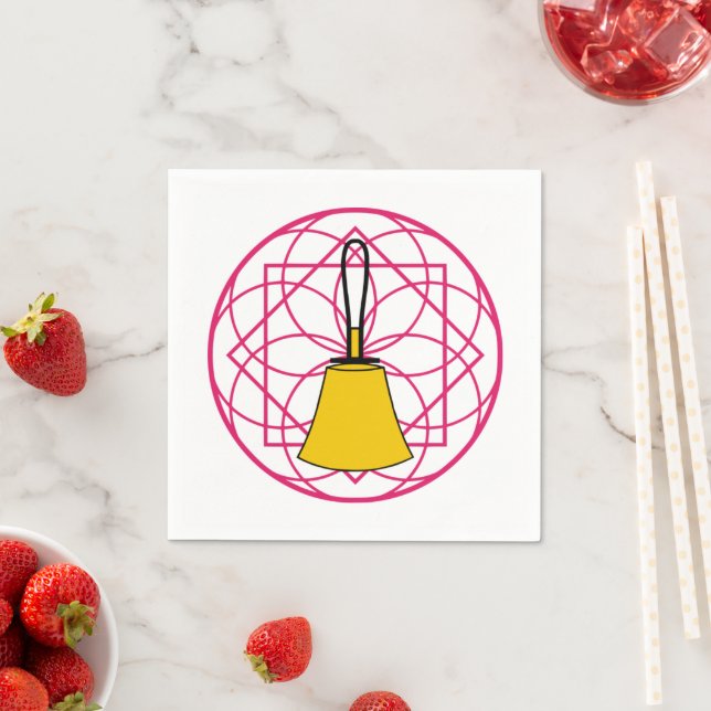 Servilleta De Papel Cocktail Napkin - Bell Mandala (In situ)
