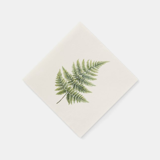 Servilleta De Papel Cocktail Napkin - Elegante Diseño Fern (Borde)