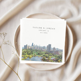 Servilleta De Papel Cocktail Napkin Personalizado de Chicago