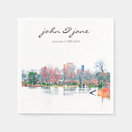 Servilleta De Papel Cocktail Napkin personalizado de Chicago Jackson P