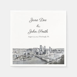 Servilleta De Papel Cocktail Napkin personalizado de Pittsburgh