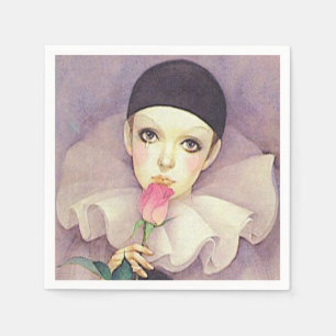 Servilleta De Papel Cocktail Napkin Pierrot 1980