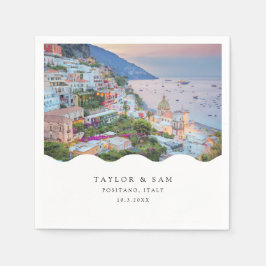 Servilleta De Papel Cocktail Napkin Positano Boda Amalfi Coast