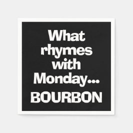 Servilleta De Papel Cocktail Negro de Bourbon Divertido