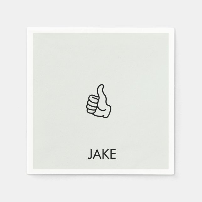 Servilleta De Papel Cocktail Personalizado de Salvia para Jubilación c (Anverso)