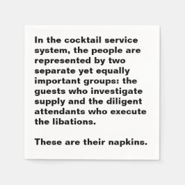 Servilleta De Papel Cocktail service system cocktail napkin