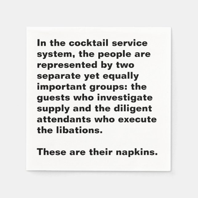 Servilleta De Papel Cocktail service system cocktail napkin (Anverso)