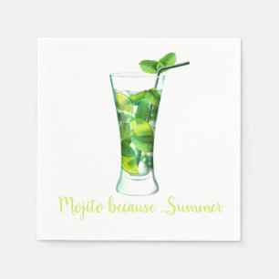 Servilleta De Papel Cocktail Temático Mojito