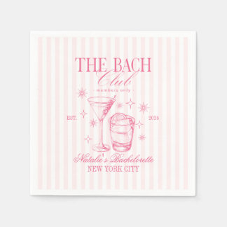 Servilleta De Papel Cocktails Club Bachelorette Party Pink