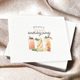Servilleta De Papel Cocktails de verano moderno Fiesta de cumpleaños n