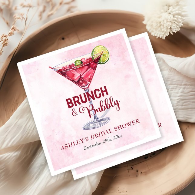 Servilleta De Papel Cocktails Ducha Brunch & Bubbly Bridal (Subido por el creador)