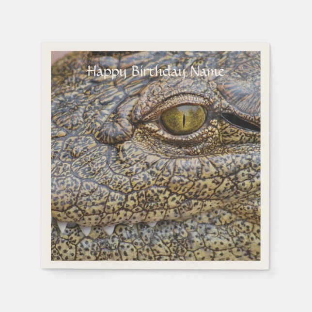 Servilleta De Papel Cocodrilo del Nilo de África (Anverso)