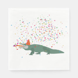 Servilleta De Papel Cocodrilo lagarto - Animales que tienen un Fiesta