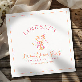 Servilleta De Papel Coctail Bridal Shower