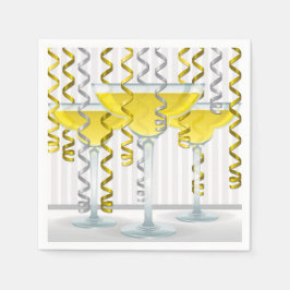 Servilleta De Papel Cóctel amarillo y cinta