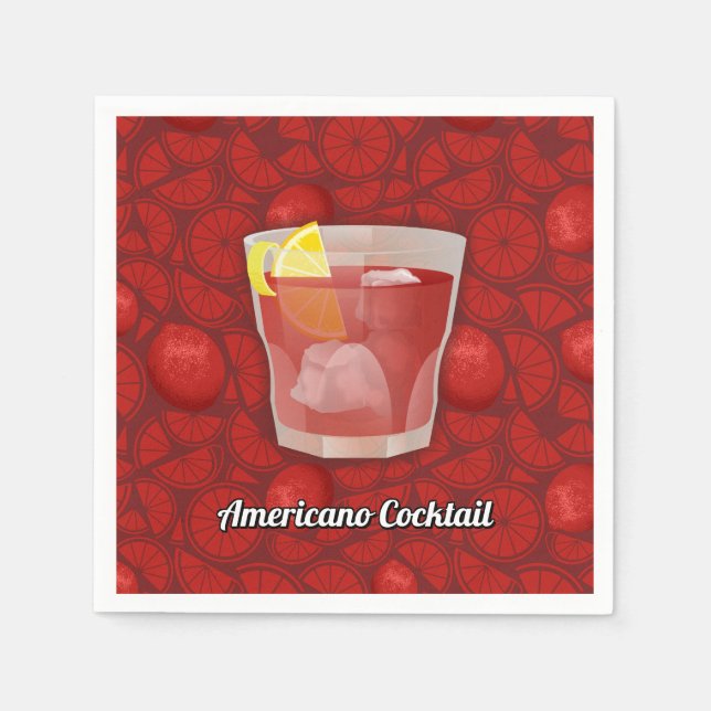 Servilleta De Papel Cóctel americano (Anverso)