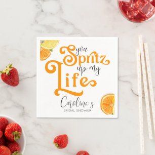Servilleta De Papel Cóctel Aperol Spritz Ducha de novias al estilo ita
