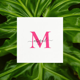 Servilleta De Papel Cóctel blanco con guión corto