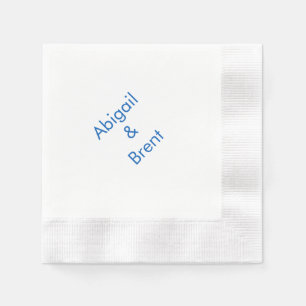 Servilleta De Papel Cóctel Boda acuñado Sapphire Blue Modern