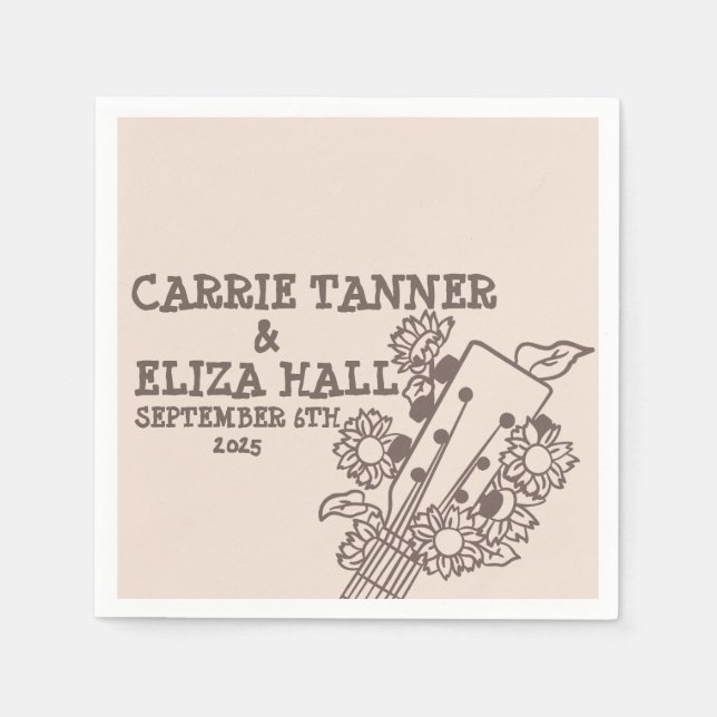 Servilleta De Papel Cóctel Boda Canyon Rock Boho de los años 70 (Anverso)