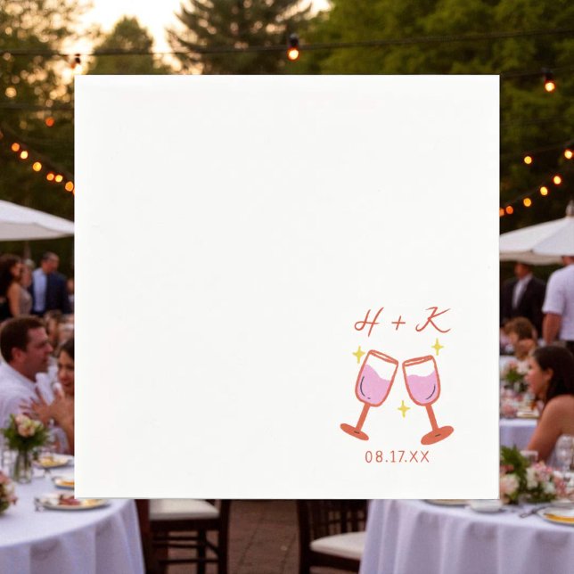 Servilleta De Papel Cóctel Boda de la fiesta de compromiso de vientos (Subido por el creador)