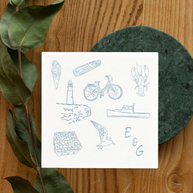 Servilleta De Papel Cóctel boda de Nueva Inglaterra (Subido por el creador)