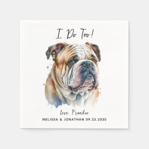 Servilleta De Papel Cóctel Boda de perro