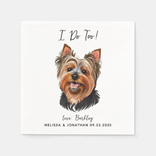 Servilleta De Papel Cóctel Boda de perro