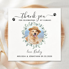 Servilleta De Papel Cóctel Boda de perro