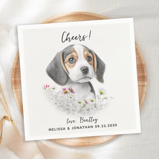Servilleta De Papel Cóctel Boda de perro (Subido por el creador)