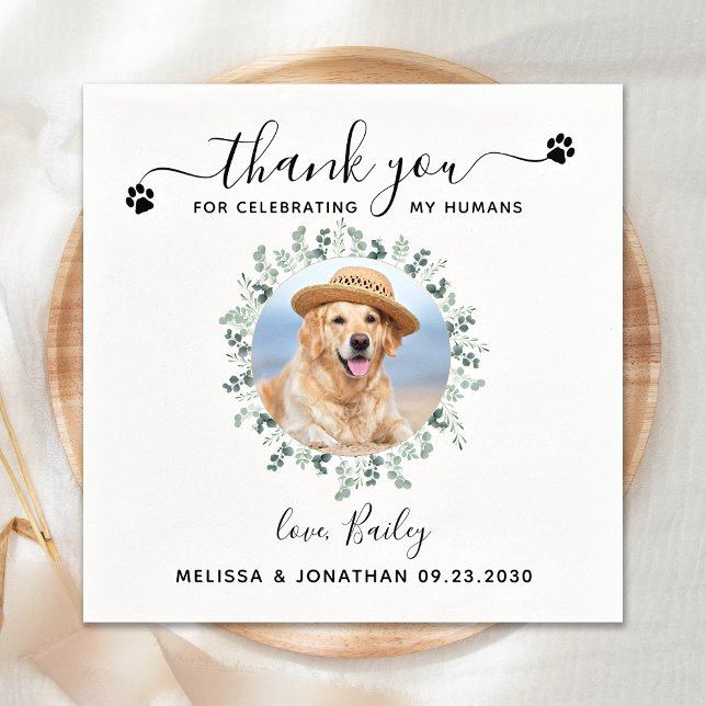 Servilleta De Papel Cóctel Boda de perro (Subido por el creador)