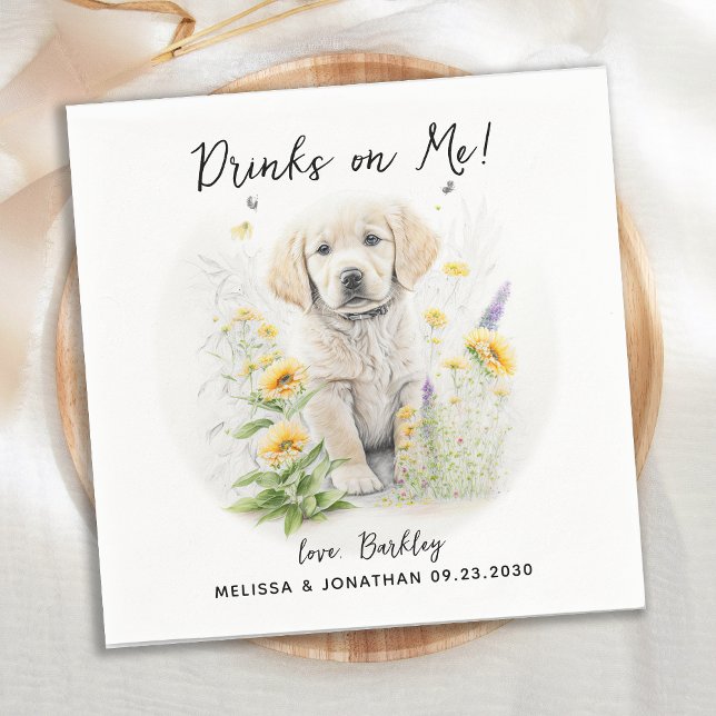 Servilleta De Papel Cóctel Boda de perro (Subido por el creador)