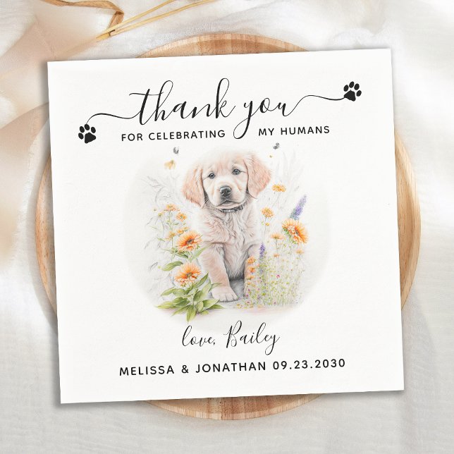 Servilleta De Papel Cóctel Boda de perro (Subido por el creador)