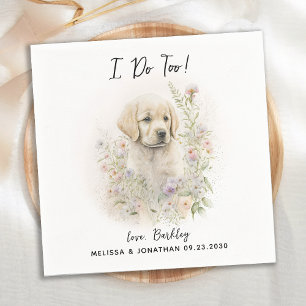 Servilleta De Papel Cóctel Boda de perro