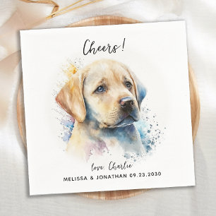 Servilleta De Papel Cóctel Boda de perro