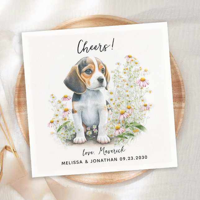Servilleta De Papel Cóctel Boda de perro (Subido por el creador)