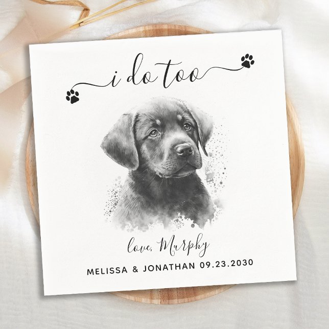 Servilleta De Papel Cóctel Boda de perro (Subido por el creador)