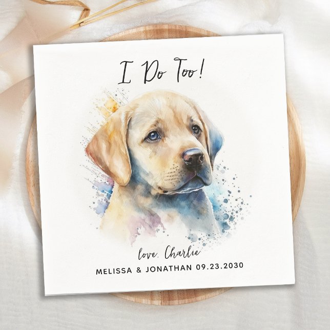 Servilleta De Papel Cóctel Boda de perro (Subido por el creador)