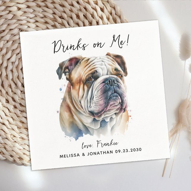 Servilleta De Papel Cóctel Boda de perro (Subido por el creador)