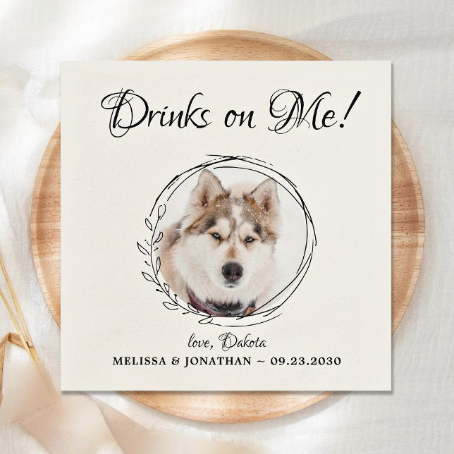 Servilleta De Papel Cóctel Boda de perro (Subido por el creador)