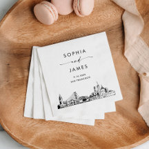 Cóctel Boda moderno Skyline de San Francisco