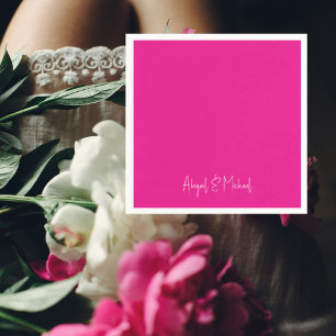 Servilleta De Papel Cóctel Boda rosado caliente