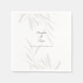 Servilleta De Papel Cóctel botánico elegante Sage Green