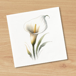 Servilleta De Papel Cóctel Chic de Lirio de Calla Elegante y Moderno
