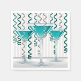 Servilleta De Papel Cóctel de Aqua y cinta