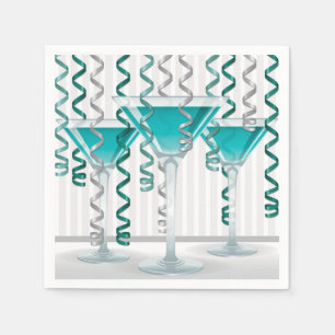 Servilleta De Papel Cóctel de Aqua y cinta