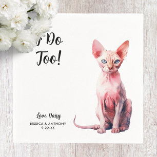 Servilleta De Papel Cóctel de Boda de Gato